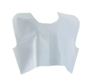 Medline NON24248 Disposable Tissue / Poly / Tissue Exam Capes, White, 30" x 21"