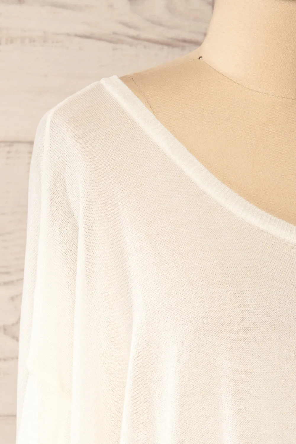 Melbourne Ivory | Sheer Oversized Long Sleeve Top