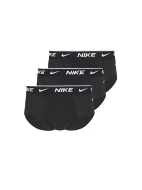 Men's 3 Pack Brand Logo Cotton Stretch Thongs,Black