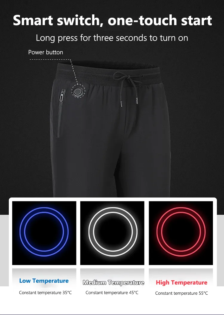 Men's 8 Area Waterproof Heated Pants