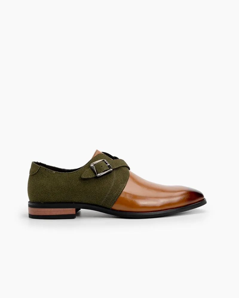 Men's Double Monk Strap Slip on Dress Loafers