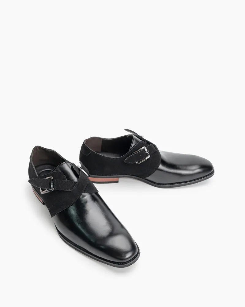 Men's Double Monk Strap Slip on Dress Loafers