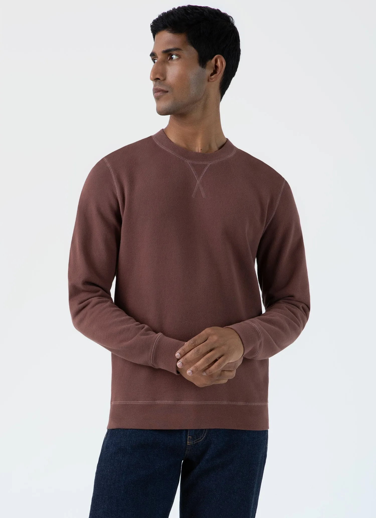 Men's Loopback Sweatshirt in Brown