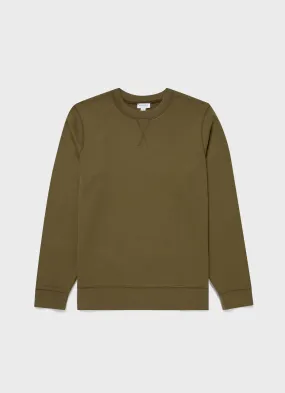 Men's Loopback Sweatshirt in Olive Green