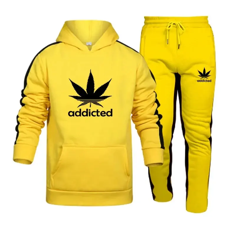 Men's Sweat Shirt Hoodies Sweatpants Set