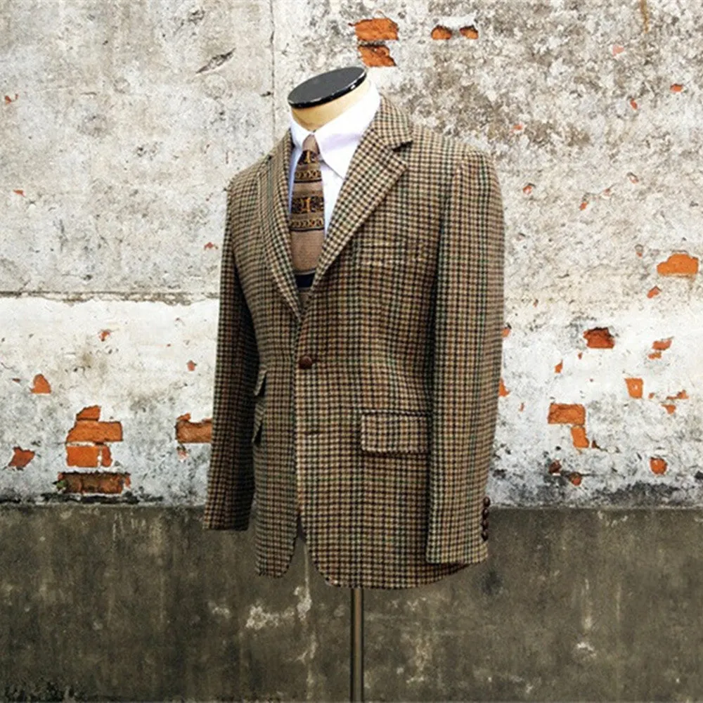 Men's Tweed Houndstooth Blazer