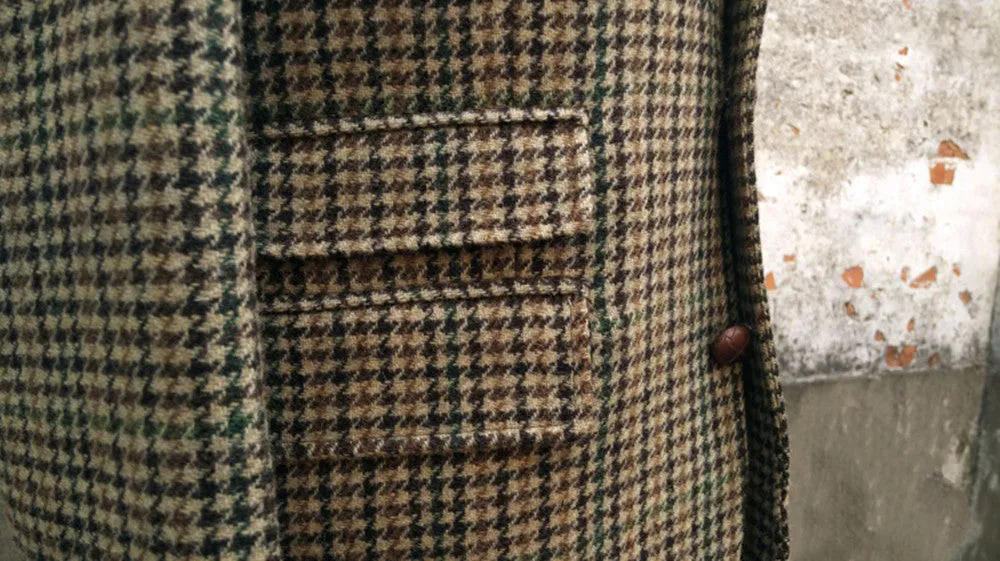 Men's Tweed Houndstooth Blazer