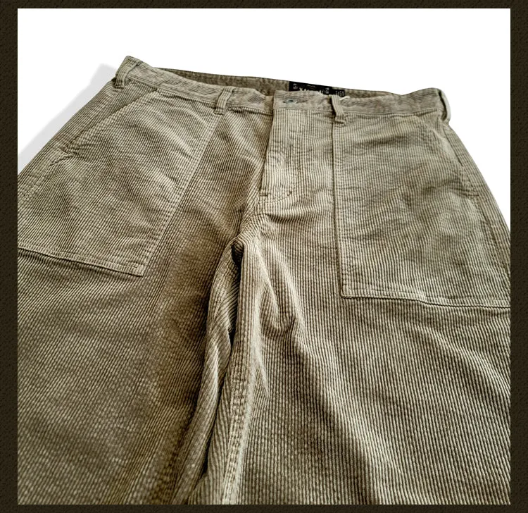 Men's Wide Leg Corduroy Pencil Pants