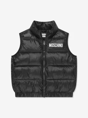 Moschino Kids Padded Gilet in Black