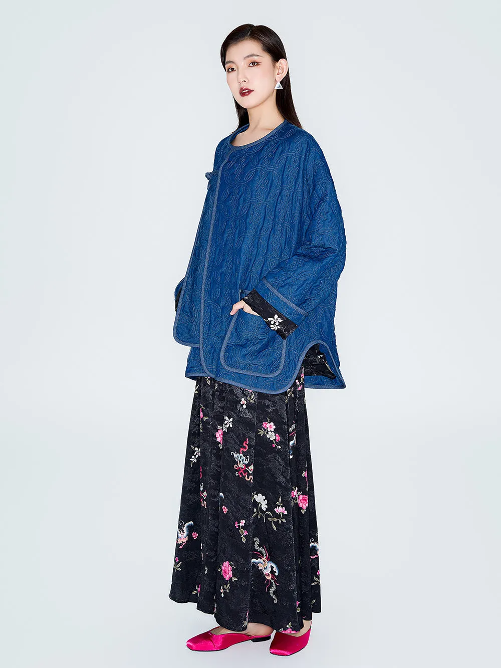 MUKZIN Linglong "Shaking plum shadows" Improved Cotton Coat