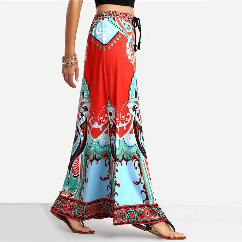 Multicolor Long Maxi Skirt For Women