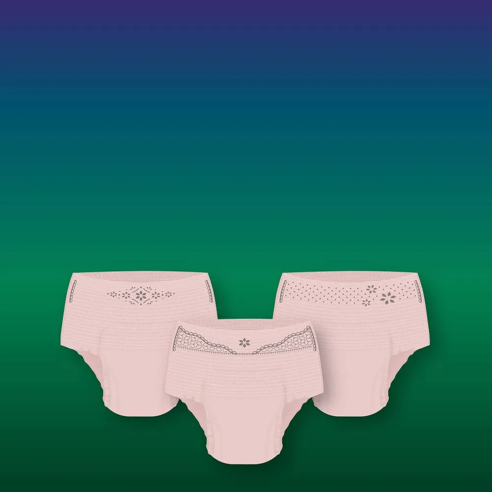 New - Depend Night Defense Adult Incontinence Underwear for Women - Overnight Absorbency - S - Blush - 34ct