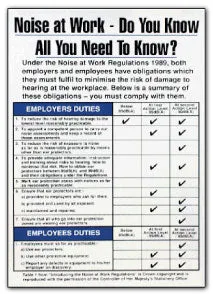 Noise at Work - Do You Know All You Need To Know? Under the Noise at Work Regulations 1989...