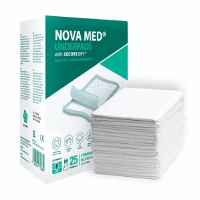 Novamed Bedpads / Underpads - 60x90cm - Case SAVER Deal - 10 Packs of 25