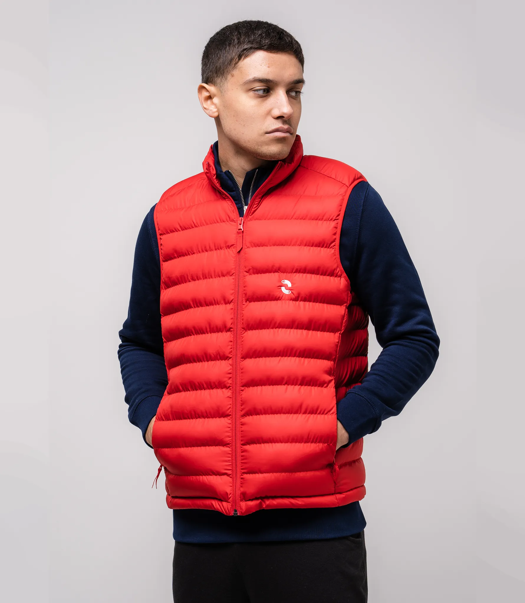 Omnitau Men's Hybrid Recycled Body Warmer Gilet - Red