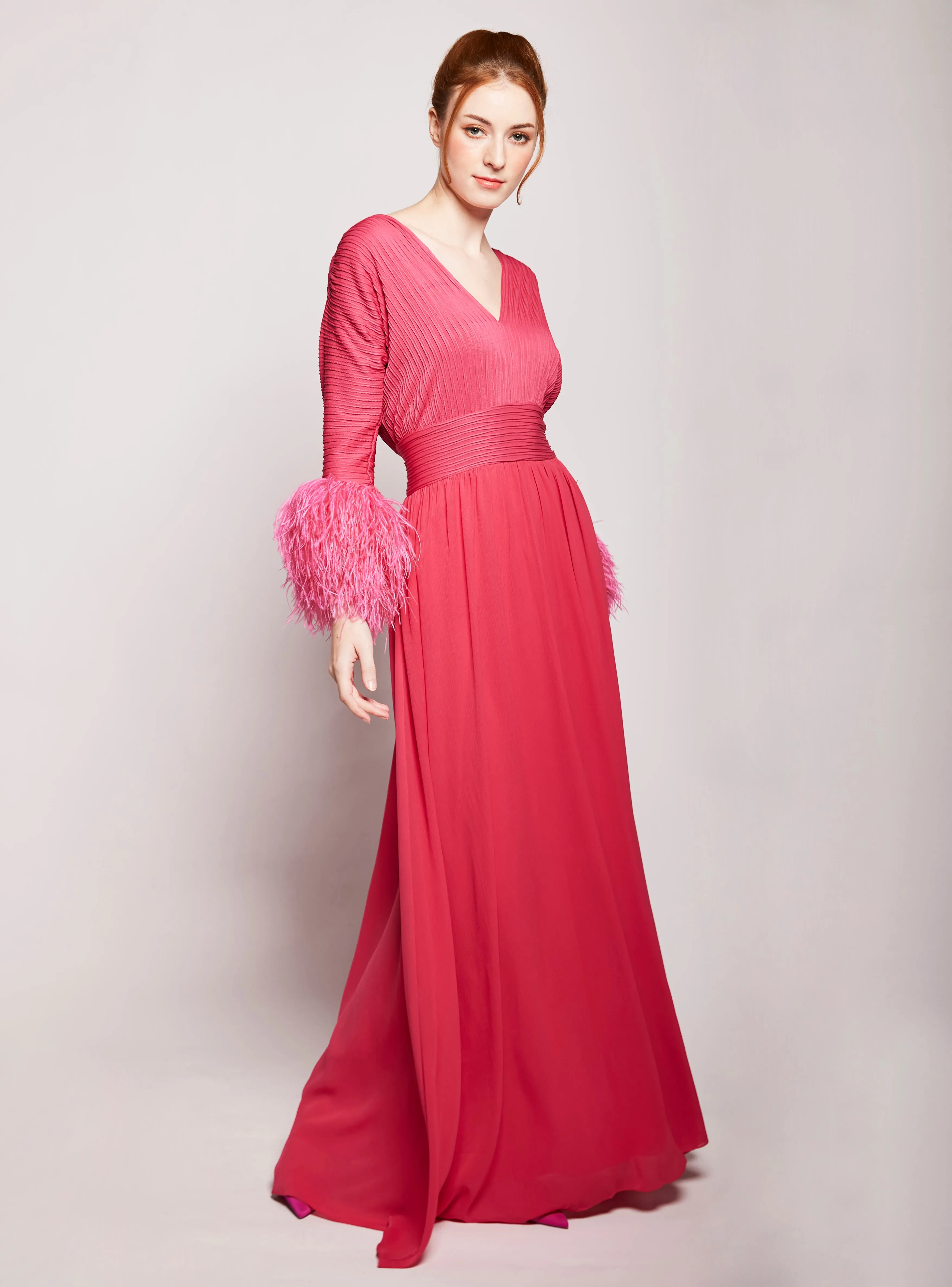 Panthea Ostrich feather gown