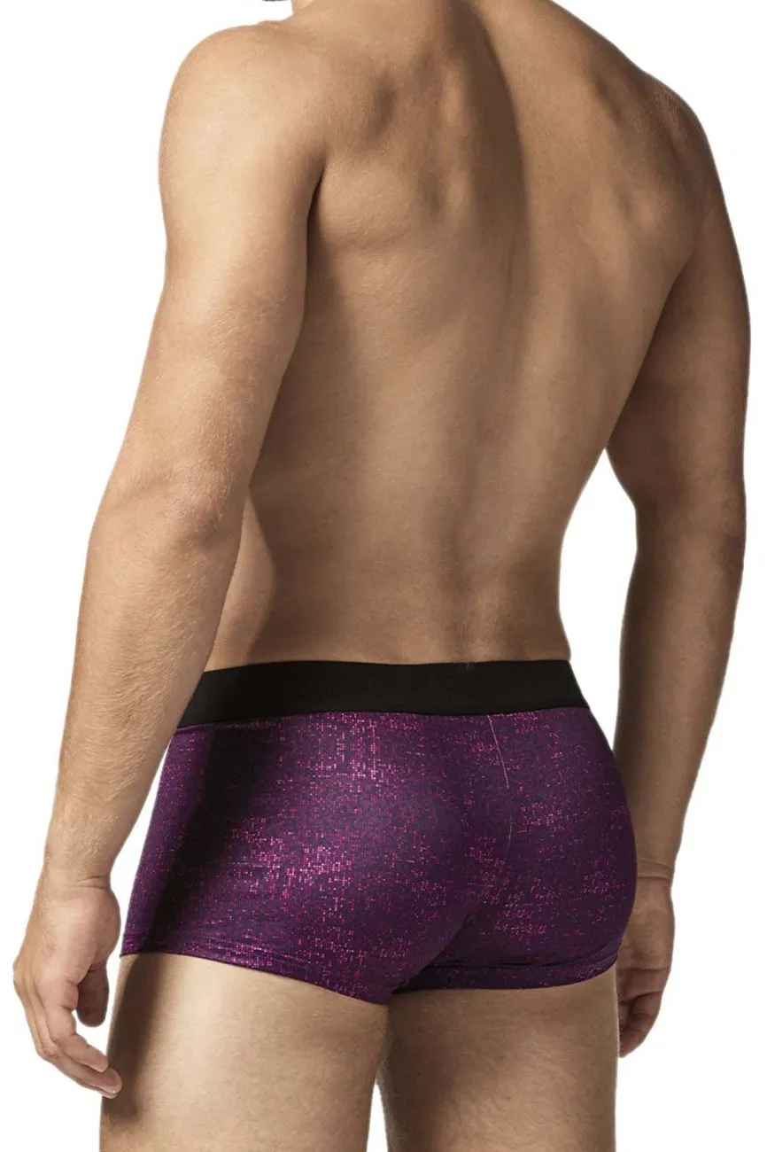 Papi UMPA050 Fashion Microflex Brazilian Trunks Color Purple Pixel Print