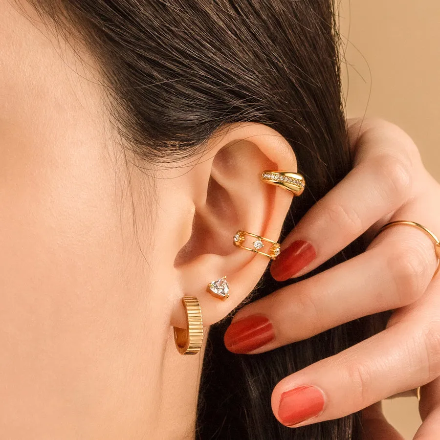 Pave Gold 9mm Ear Cuff