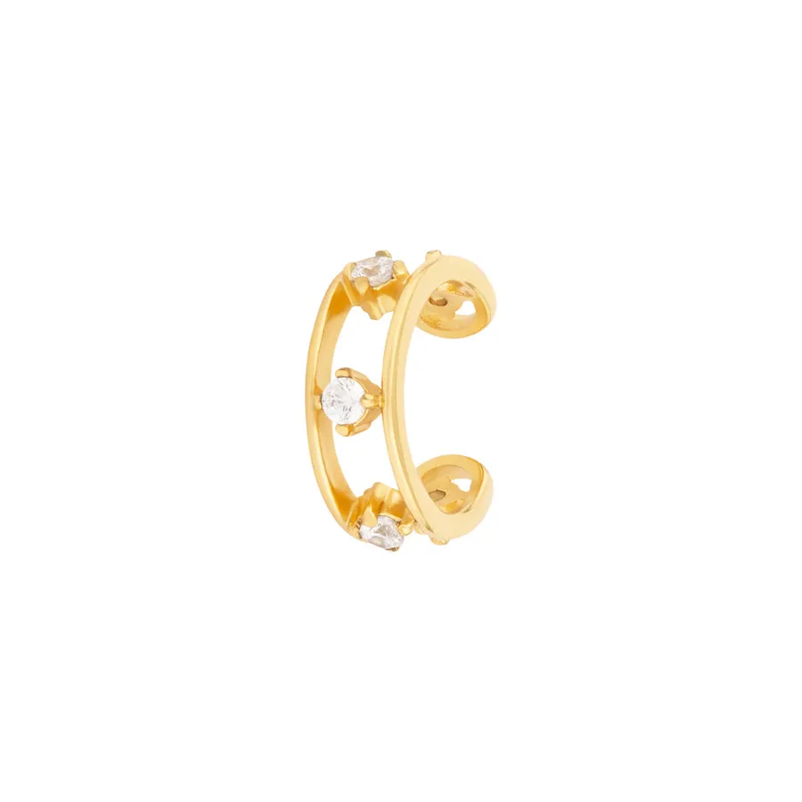 Pave Gold 9mm Ear Cuff