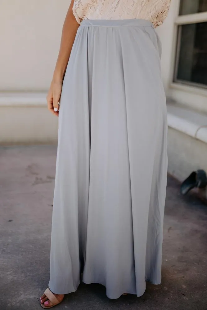 Penelope Maxi Skirt in Grey