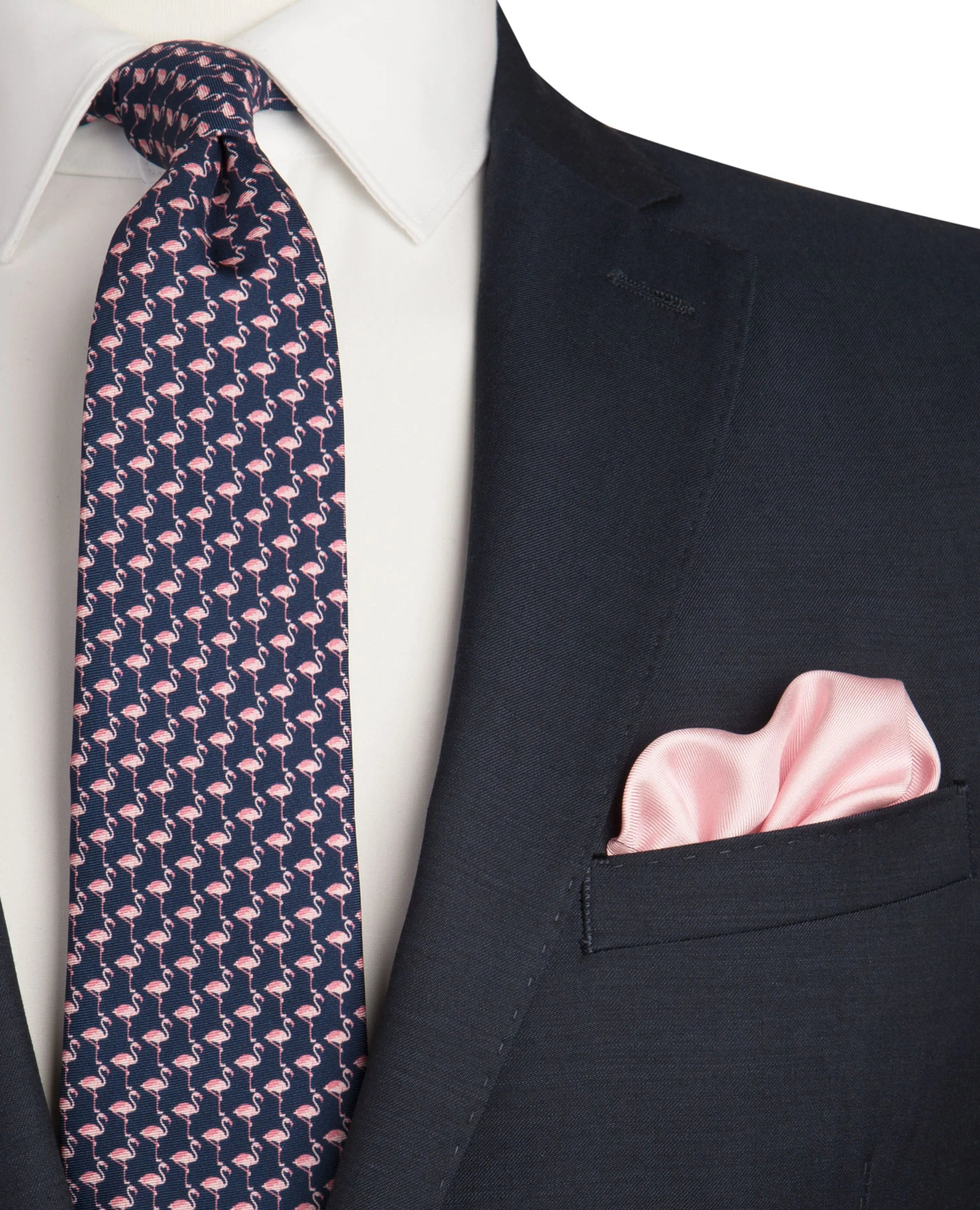 Pink Silk Pocket Square