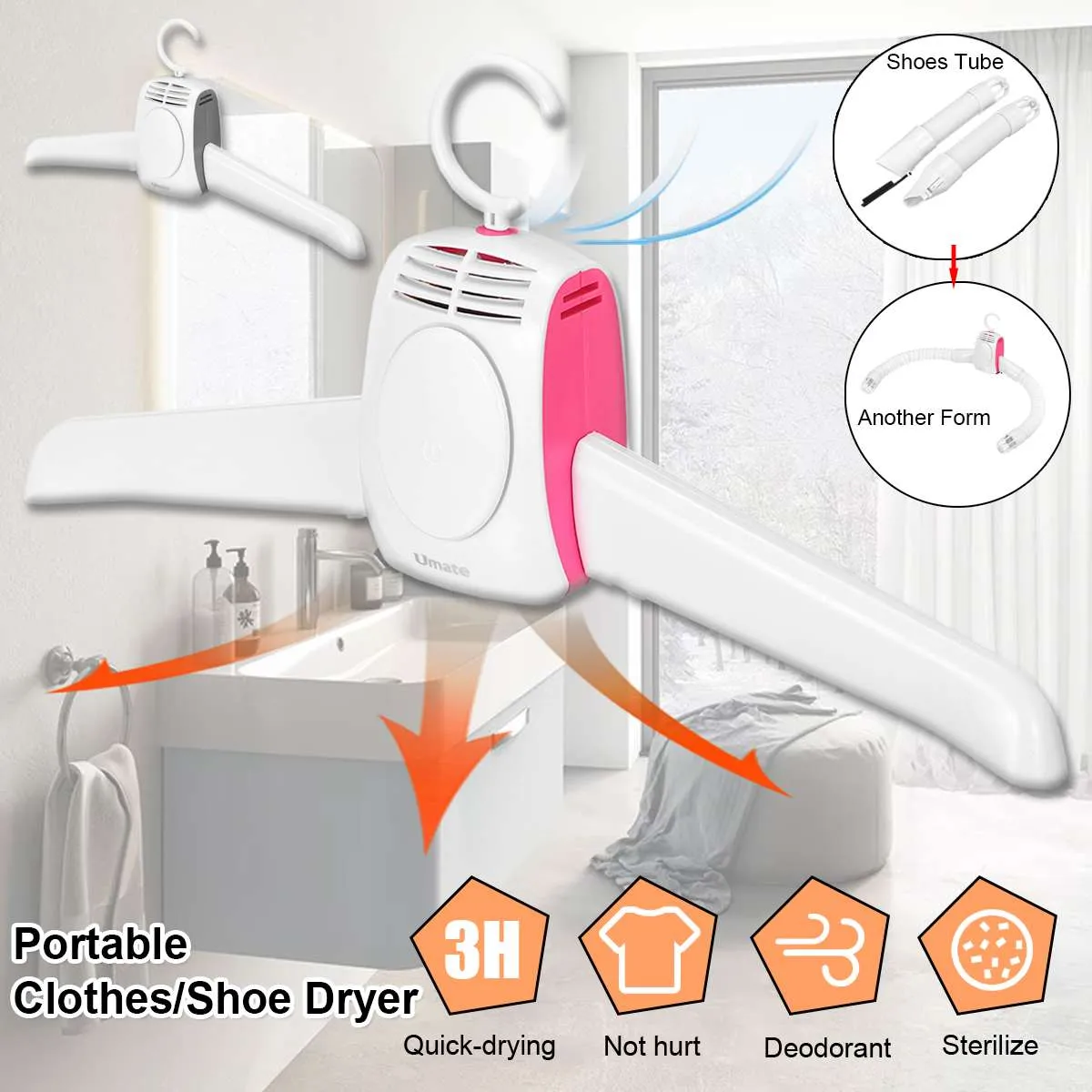 Portable Clothes Shoes Dryer Hanger