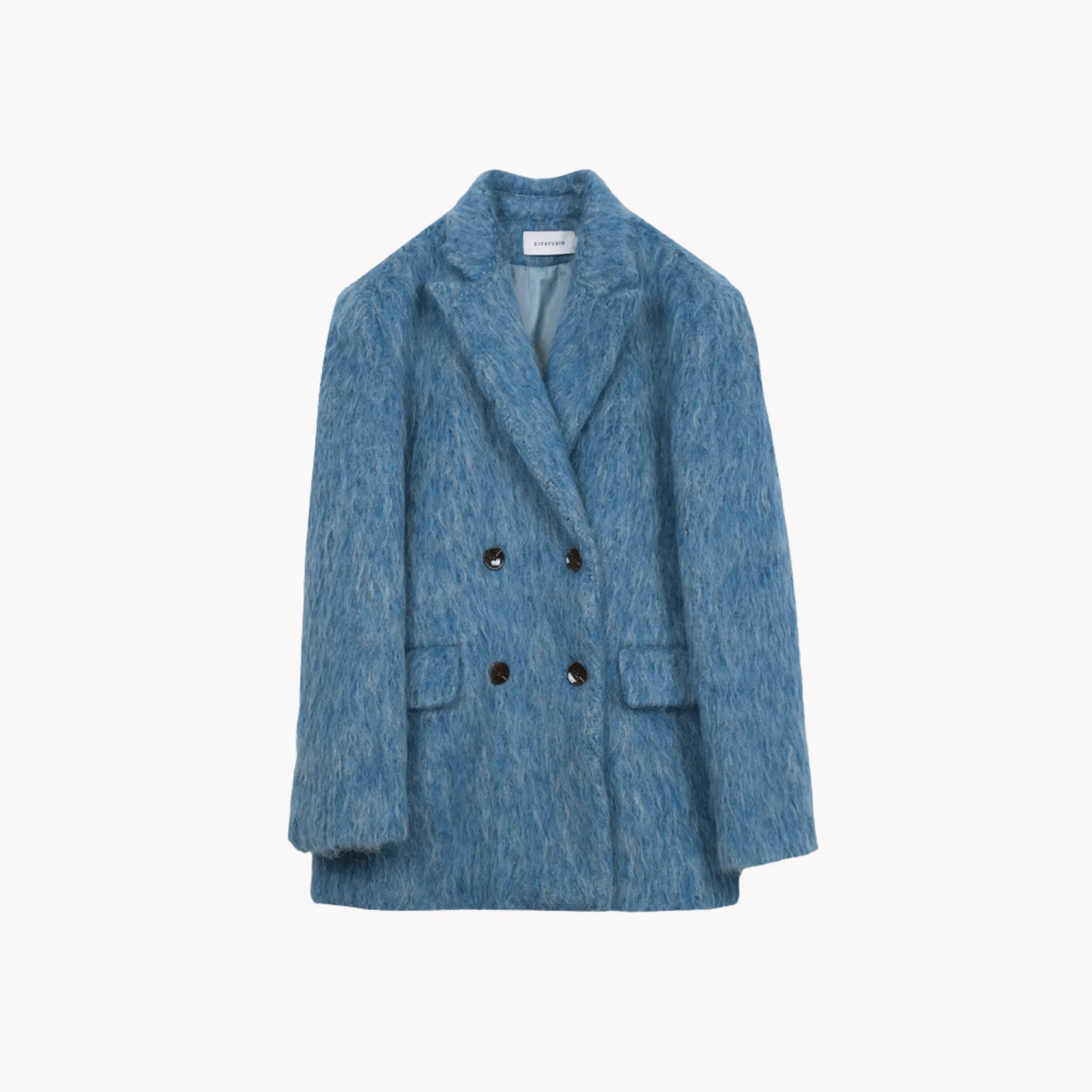 Pre Order:  Blue Fuzzy Oversized Blazer