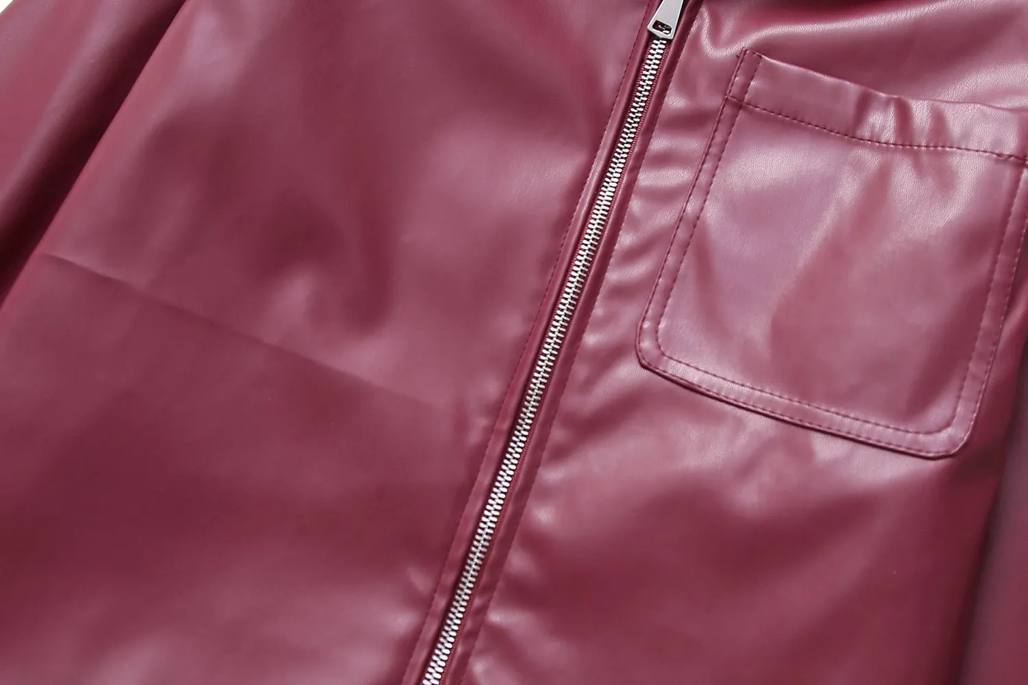 Pre Order:  Classic Zip-Up Leather Jacket