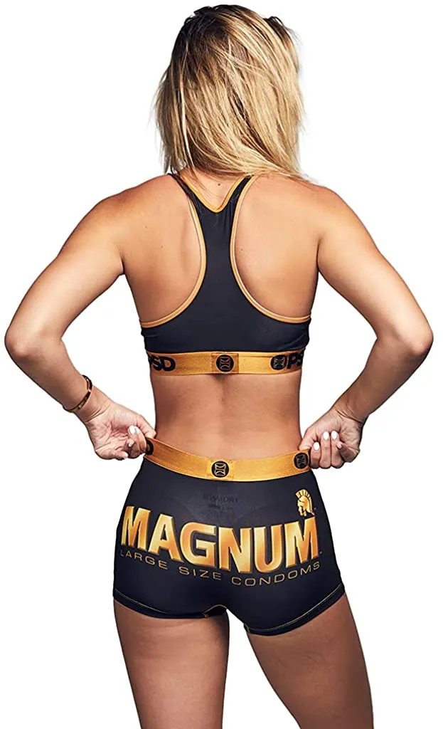 PSD Underwear Women's Athletic Fit Boy Short - Black/Trojan Magnum