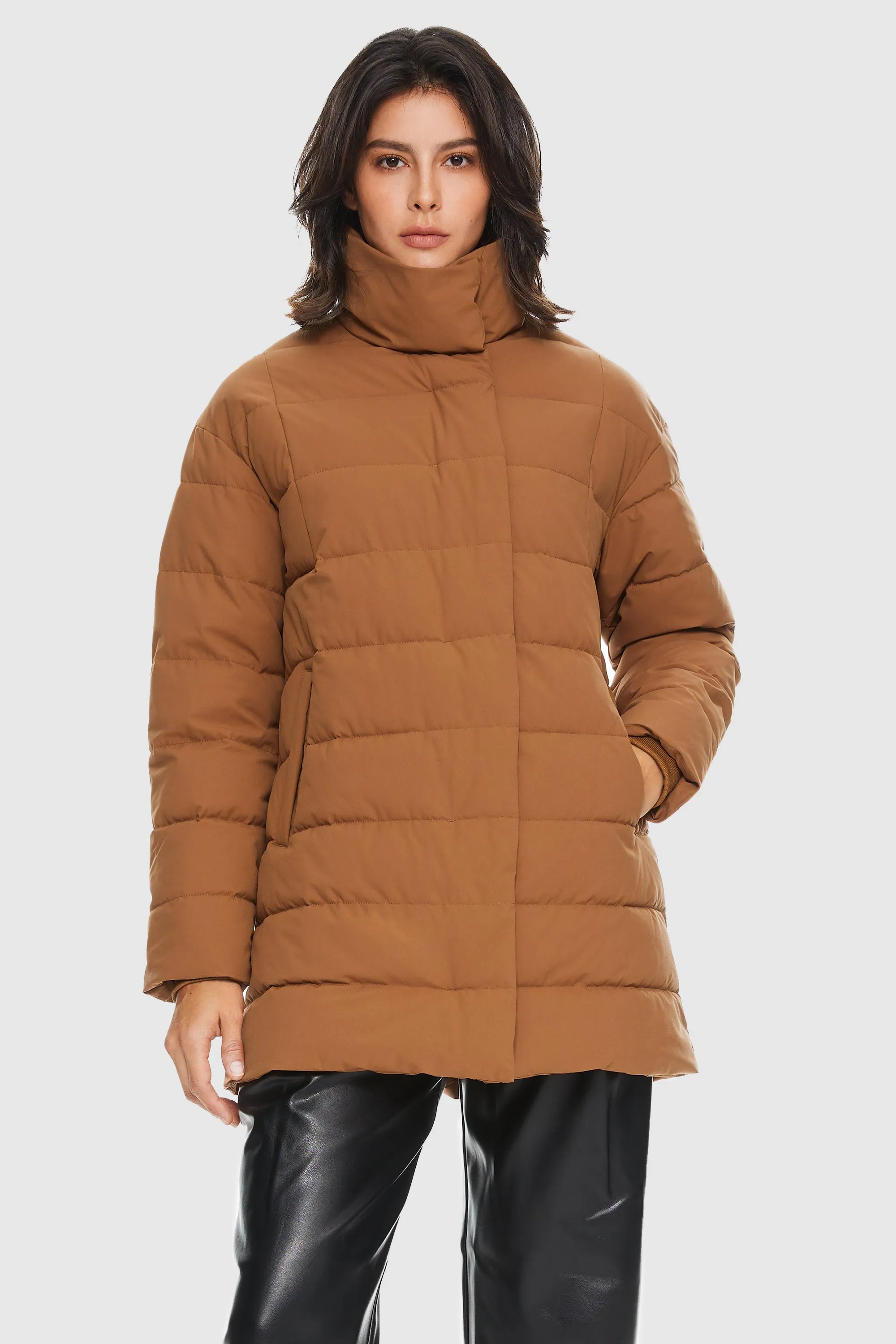 Quilted Mid-Length Coat