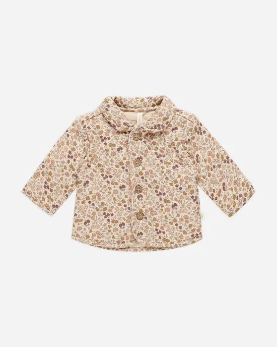 Quincy Mae Quilted Jacket Posy Print