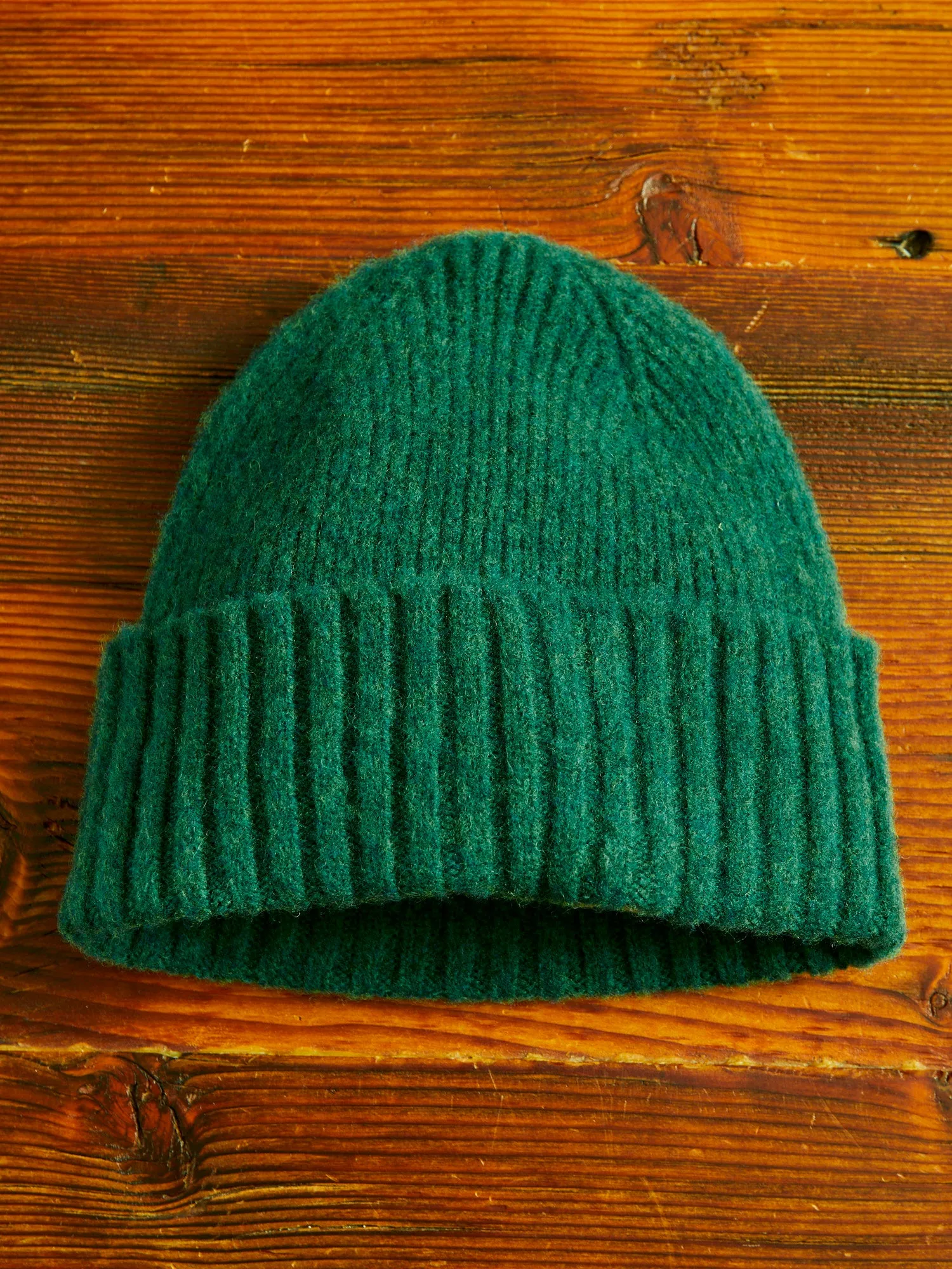 "King Jammy" Wool Beanie in Green Dream