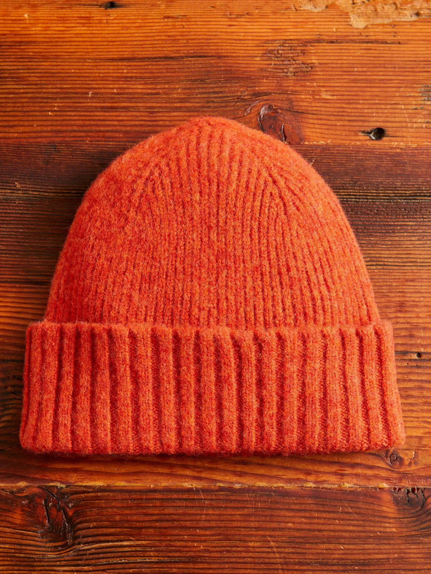 "King Jammy" Wool Beanie in Vintage Orange