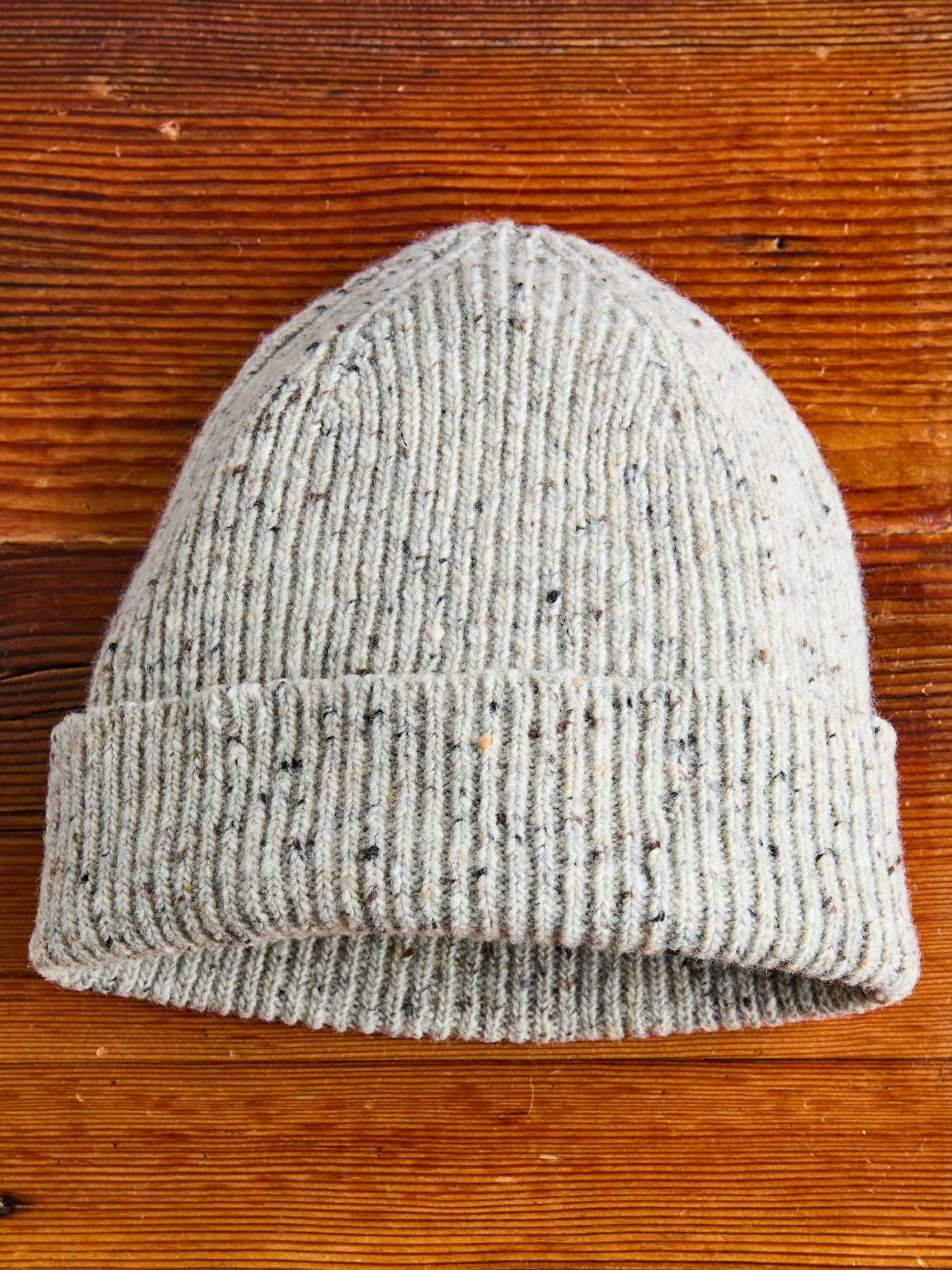 "Out of the Blue" Wool Beanie in Sand