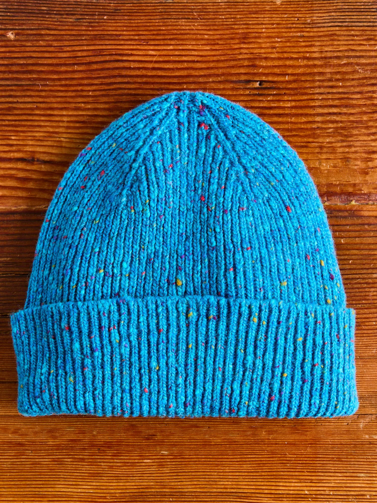 "Out of the Blue" Wool Beanie in Starnight