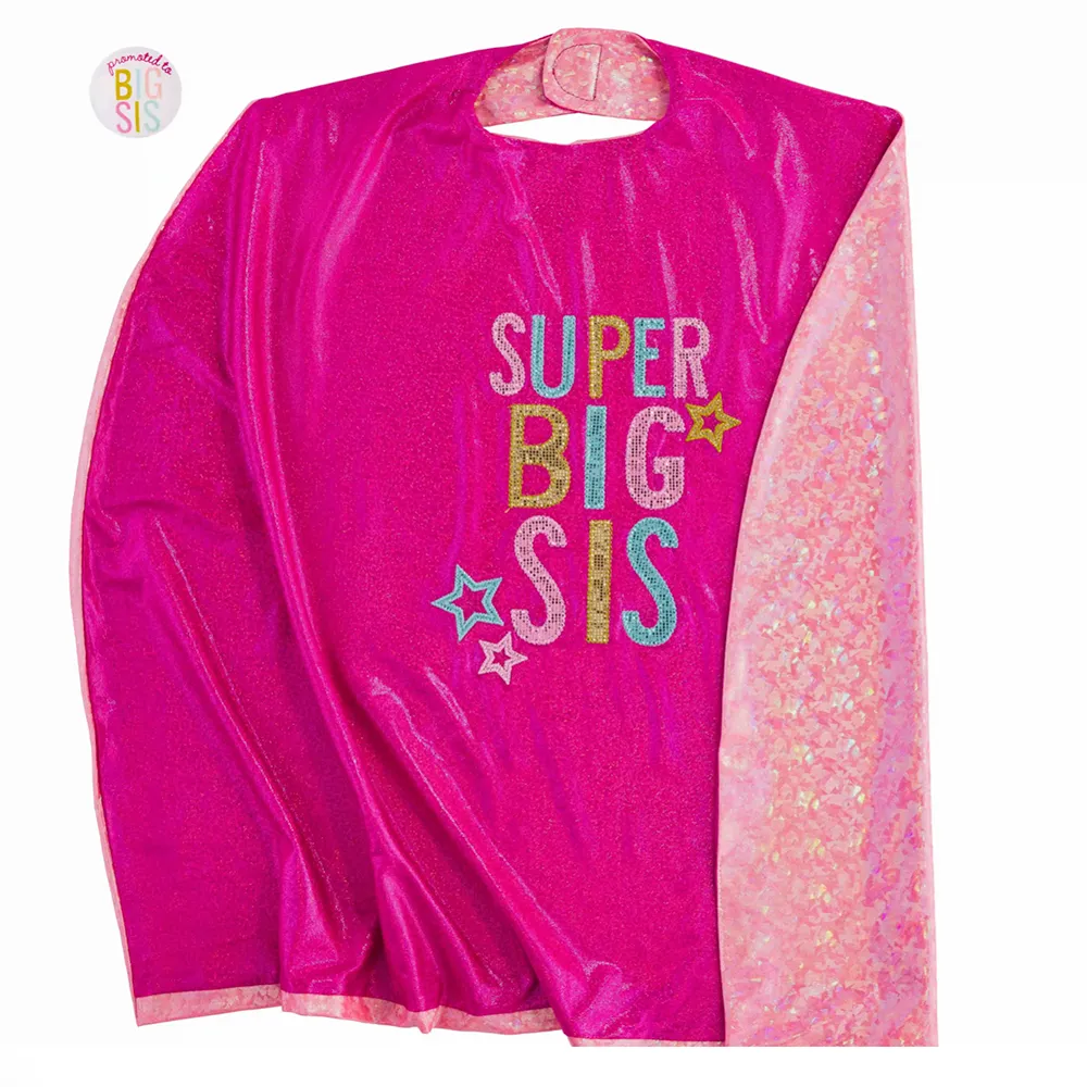 "Super Big Sis" Cape & Button Set