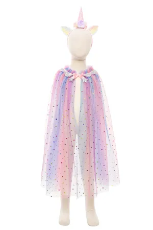 Rainbow Unicorn Cape & Headband, Size 4-6