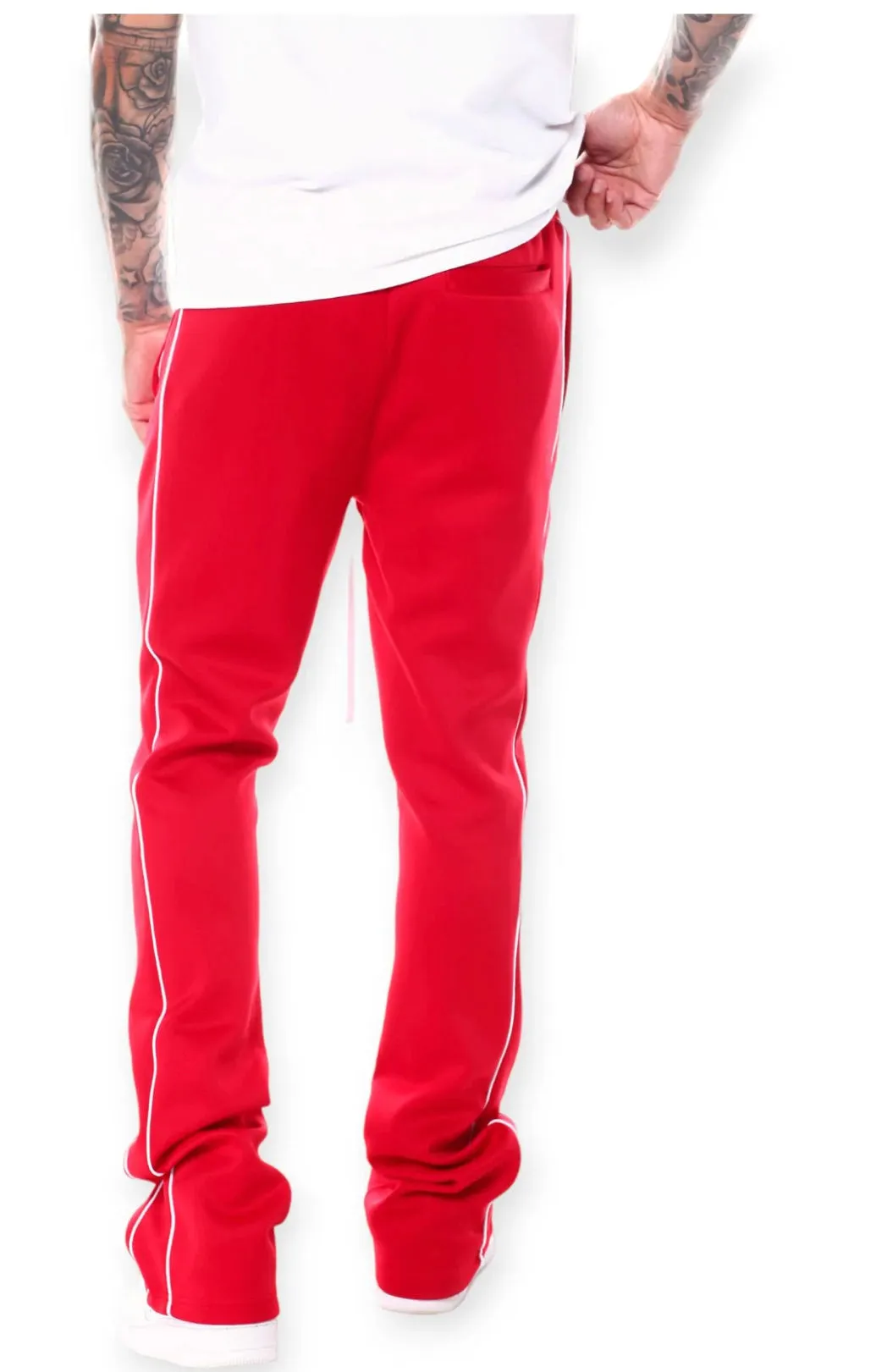 Rebel Mind - Stacked Track Pant - Red