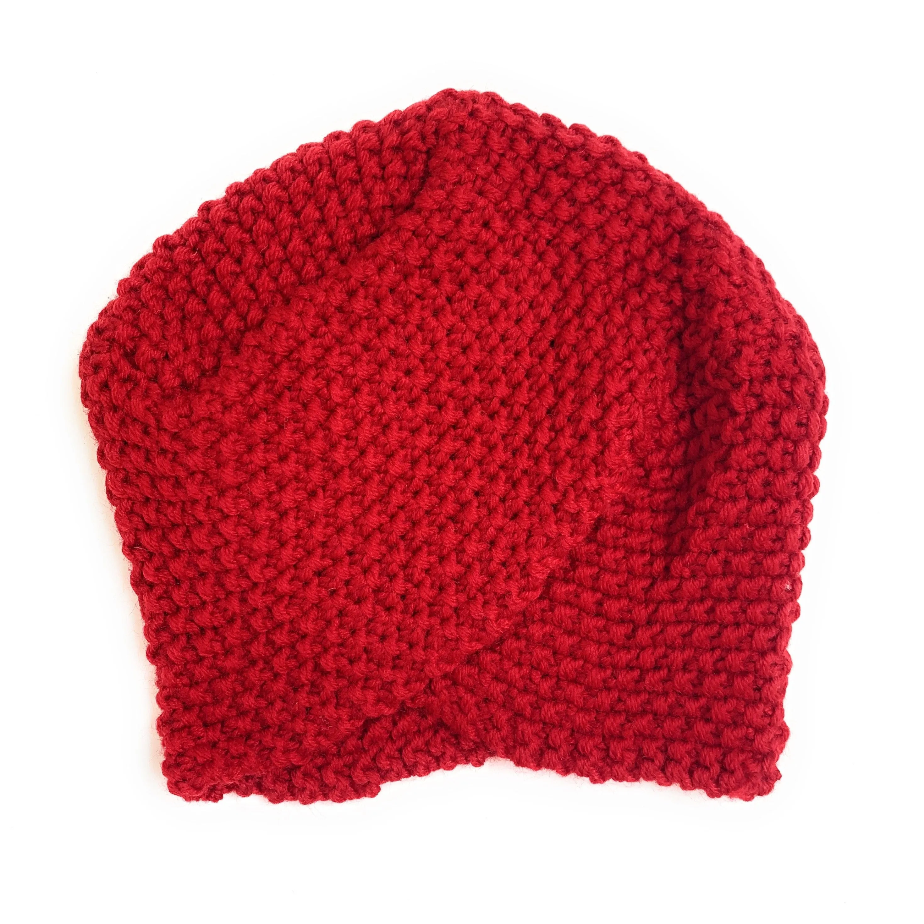 Red Knit Turban Hat