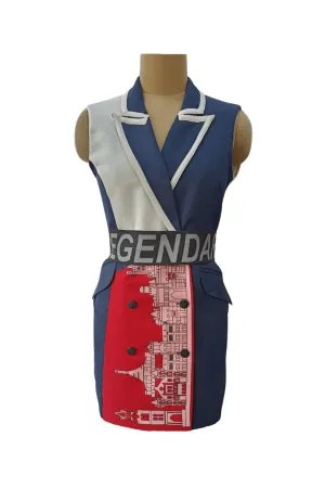 Red Megalopolis Blazer Dress