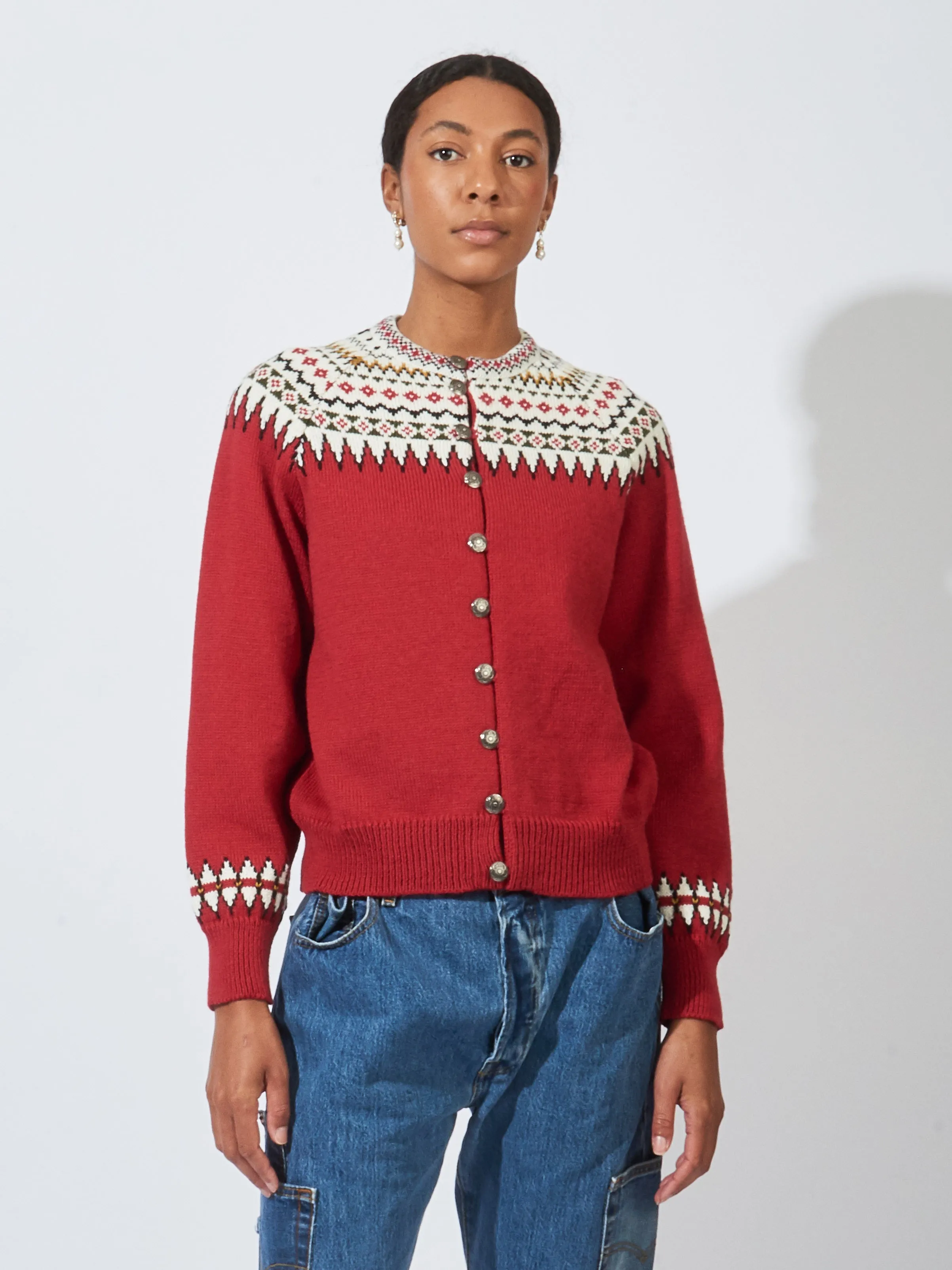 Red Oslo Cardigan