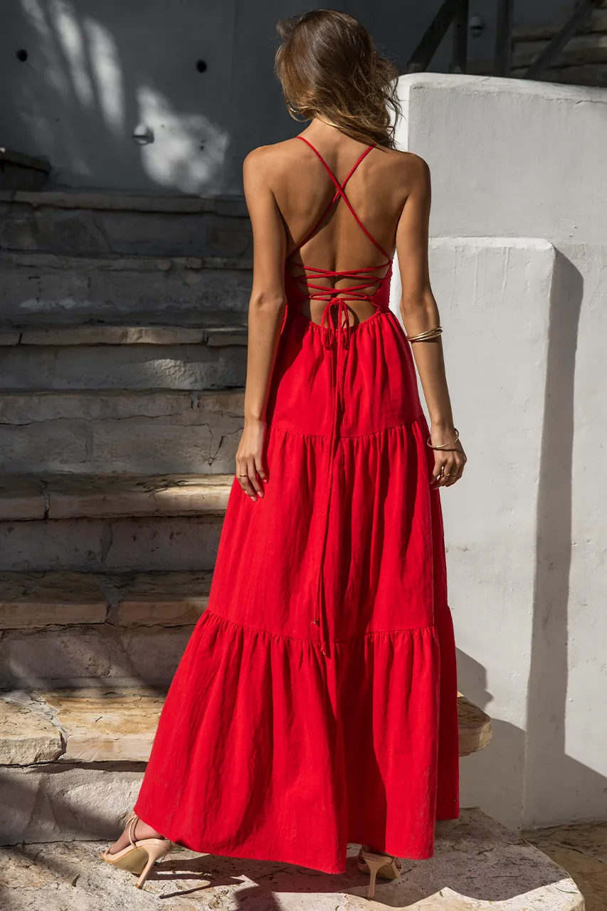 REMY MAXI DRESS - RED