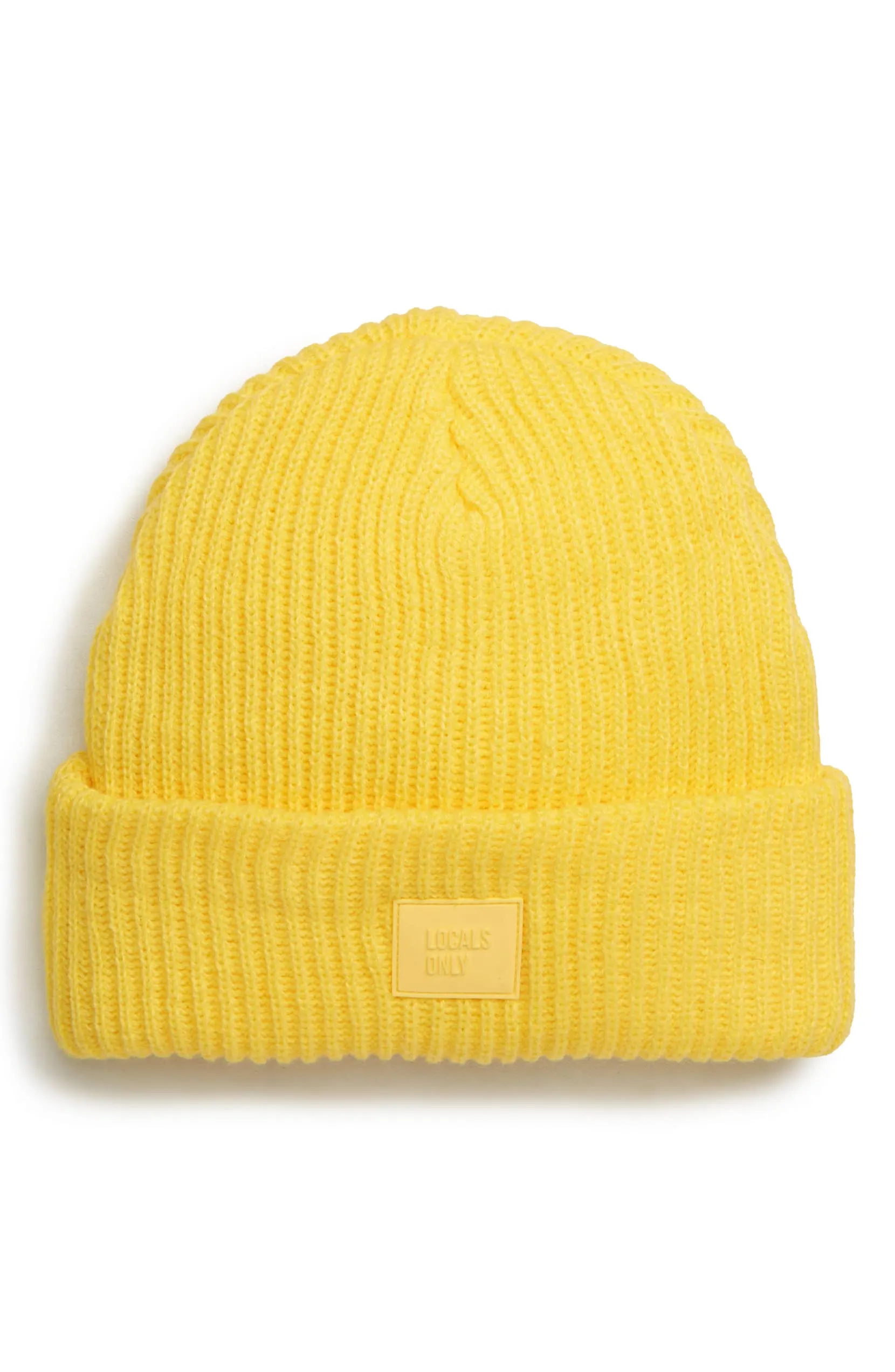 Ribbed Beanie Hat - Lemon