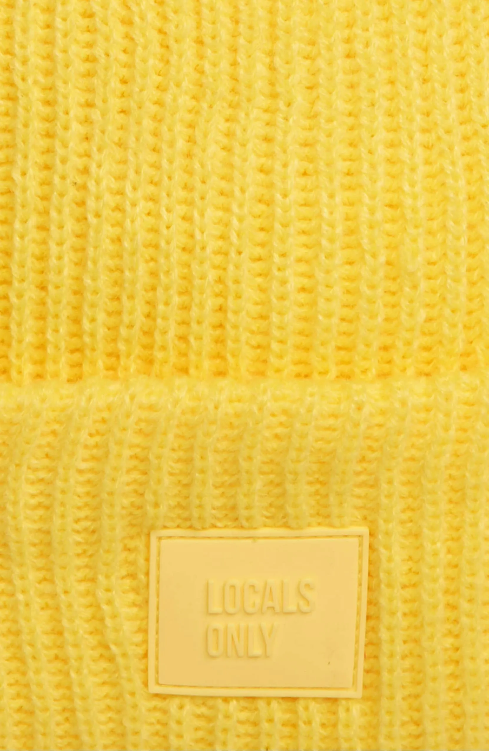 Ribbed Beanie Hat - Lemon