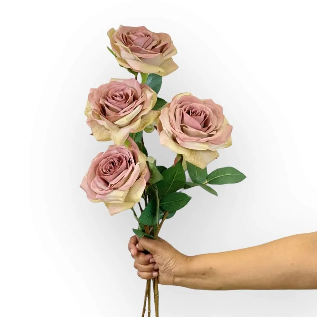 Rose Full Bloom Dusty Mauve Artificial Flowers