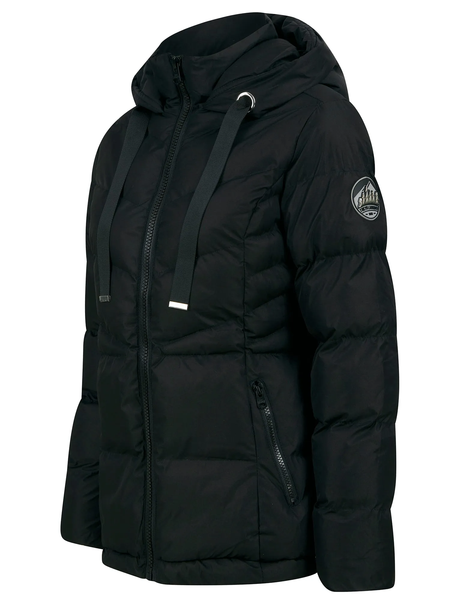 Royal Quilted Hooded Puffer Coat in Black - Tokyo Laundry