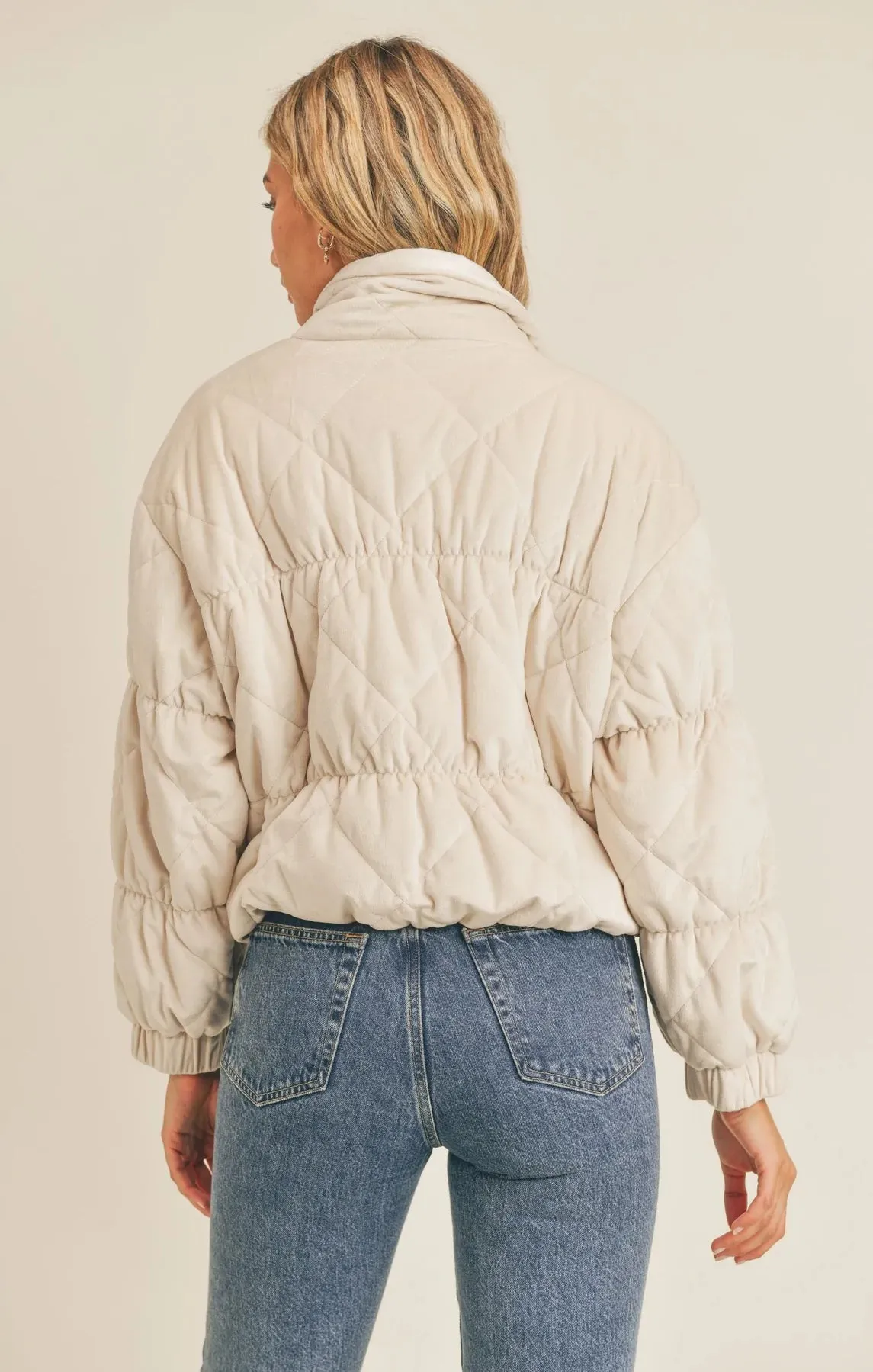 Sadie & Sage Cream Cosmic Quilted Coat