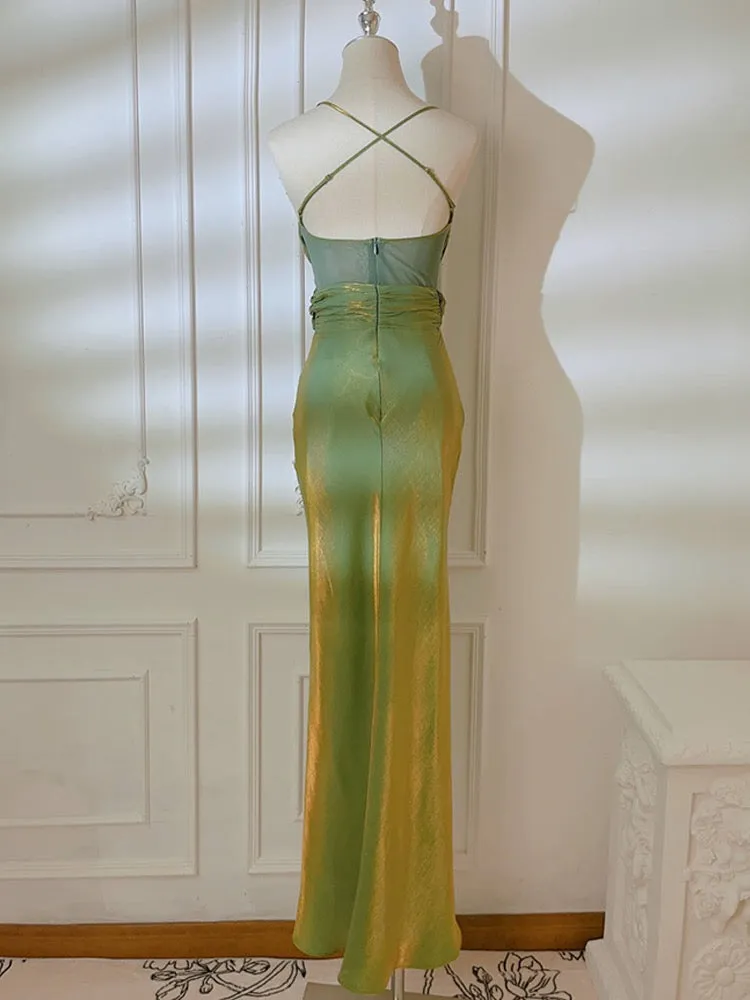 Semi-Formal Sage Green Dress for Wedding Guest