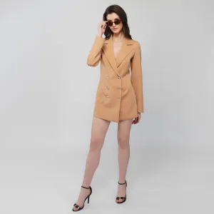 SLAY. Women's Beige Blazer Dress