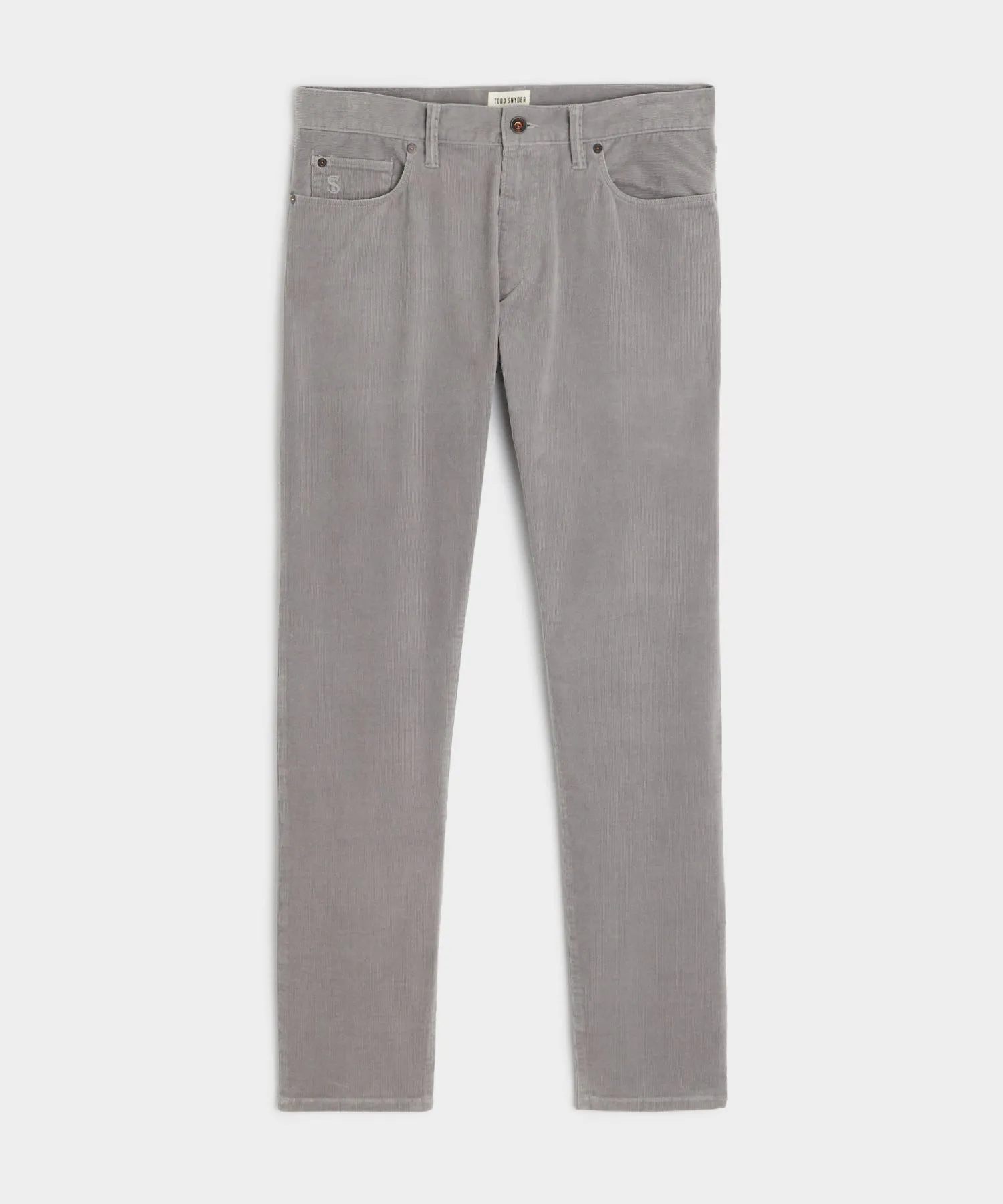 Slim Fit 5-Pocket Corduroy Pant in Graystone